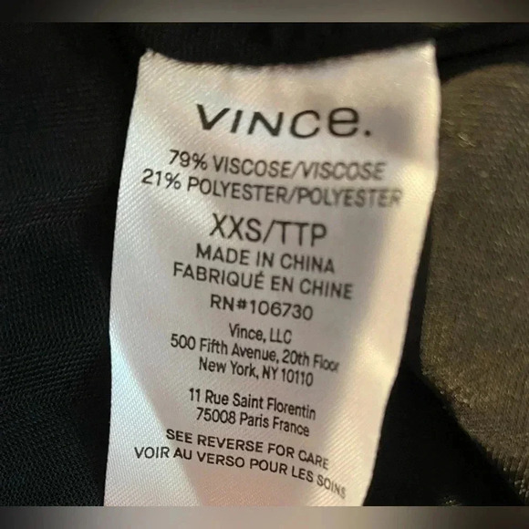 Vince Luxurious Crushed Velvet Button Down Black Blouse Viscose Women's XXS NWT‎ - Picture 3 of 8